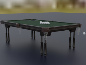 3d model of billiard table Modello 3D
