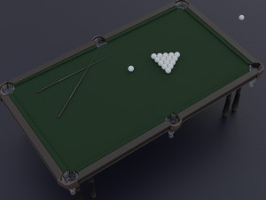 3d model of billiard table Modello 3D