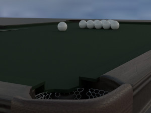 3d model of billiard table Modello 3D