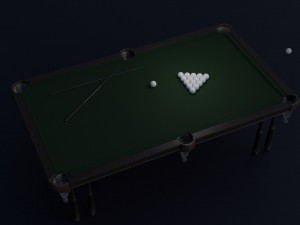 3d model of billiard table Modello 3D