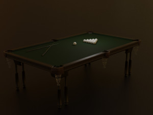 3d model of billiard table Modello 3D