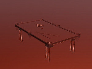 3d model of billiard table Modello 3D