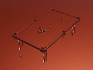 3d model of billiard table Modello 3D
