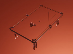3d model of billiard table Modello 3D