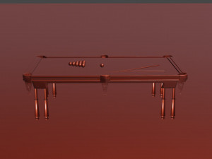 3d model of billiard table Modello 3D