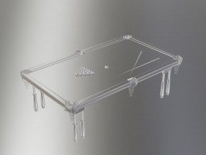 3d model of billiard table Modello 3D