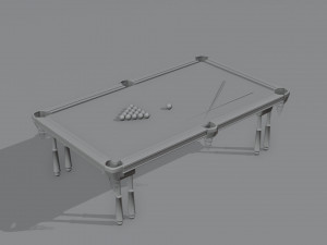 3d model of billiard table Modello 3D