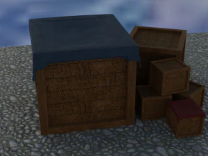 3d model wooden boxes 3D Model
