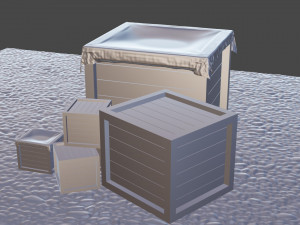 3d model wooden boxes 3D Модель