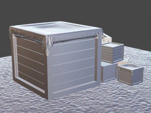 3d model wooden boxes 3D Model