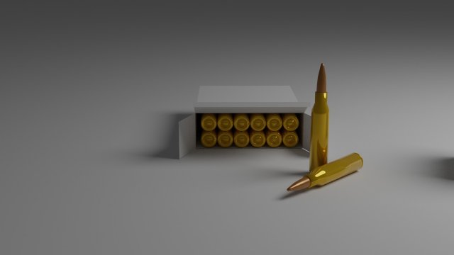cartridges 243 winchester 7-62 mm 9mm 5-5 mm 3D Modell .c4d .max .obj .3ds .fbx .stl .blend
