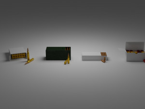 cartridges 243 winchester 7-62 mm 9mm 5-5 mm 3D Modell