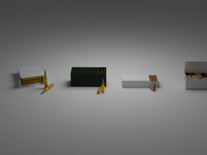 cartridges 243 winchester 7-62 mm 9mm 5-5 mm 3D Modell