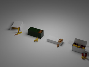 cartridges 243 winchester 7-62 mm 9mm 5-5 mm 3D Modell