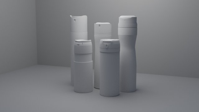 3d model of deodorants low-poly 3D Model .c4d .max .obj .3ds .fbx .stl .blend 