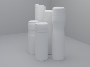 3d model of deodorants low-poly 3D Model