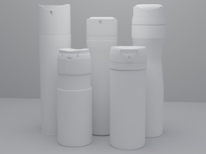 3d model of deodorants low-poly 3D Model