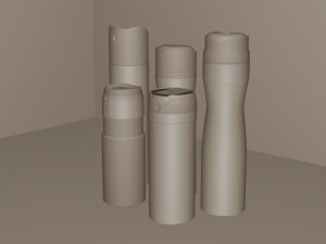 3d model of deodorants low-poly 3D Model