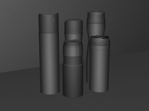 3d model of deodorants low-poly 3D Model