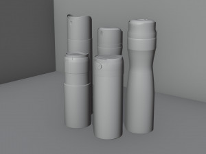 3d model of deodorants low-poly 3D Model