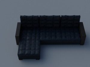 of an extended sofa in blue colors 3D Модель