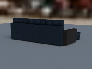 of an extended sofa in blue colors 3D Модель