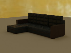 of an extended sofa in blue colors 3D Модель