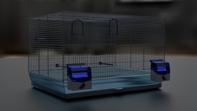 of a cage for parrots 3D Model .c4d .max .obj .3ds .fbx .stl .blend 