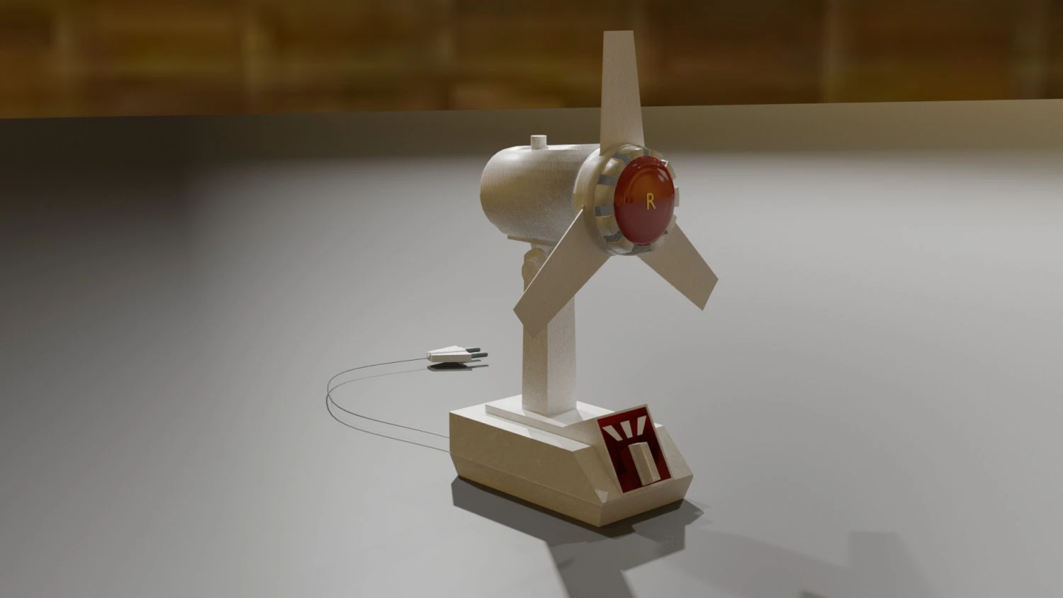 of a soviet fan low-poly 3D Model .c4d .max .obj .3ds .fbx .stl .blend 