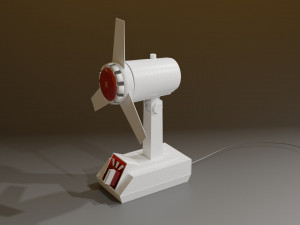 of a soviet fan low-poly 3D Model
