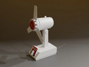 of a soviet fan low-poly 3D Model
