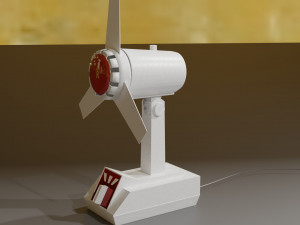 of a soviet fan low-poly 3D Model