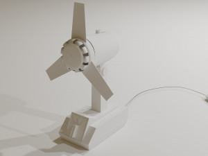 of a soviet fan low-poly 3D Model