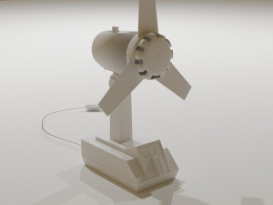 of a soviet fan low-poly 3D Model