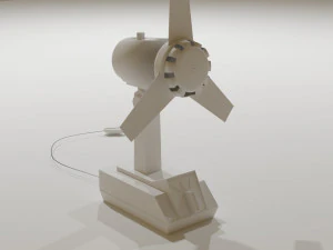 of a soviet fan low-poly 3D Model