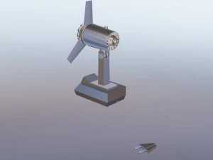 of a soviet fan low-poly 3D Model