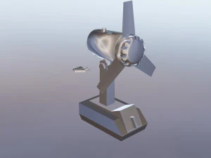 of a soviet fan low-poly 3D Model