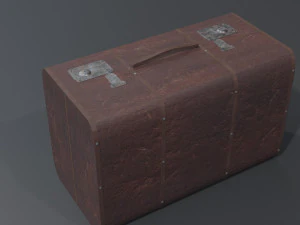 of a leather suitcase 3D Model