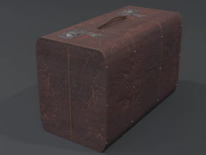 of a leather suitcase 3D Model