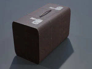 of a leather suitcase 3D Model