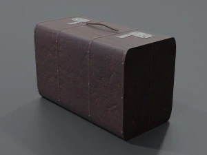 of a leather suitcase 3D Model