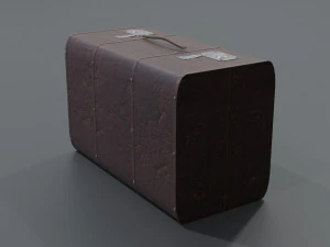 of a leather suitcase 3D Model