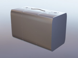 of a leather suitcase 3D 모델