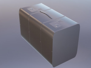 of a leather suitcase 3D 모델