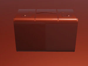 of a leather suitcase 3D Model