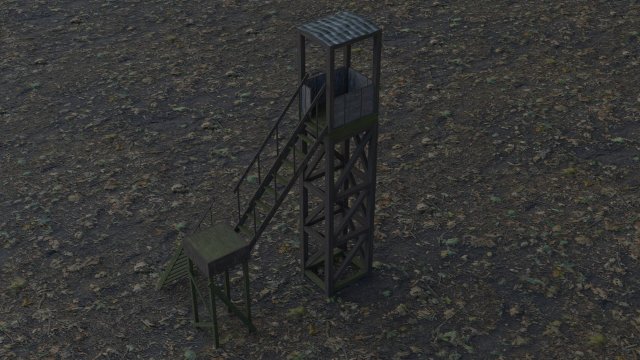 3d tower model low-poly 3D Model .c4d .max .obj .3ds .fbx .stl .blend 
