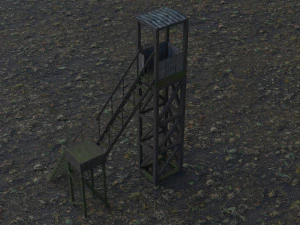 3D модель башни низкополигональная 3D Модель