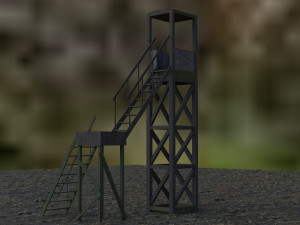 3d tower model low-poly 3D Model