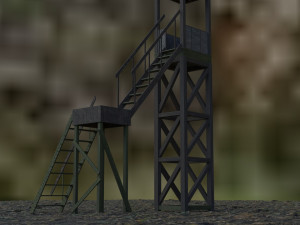 3d tower model low-poly 3D Model