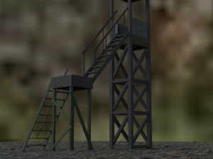 3d tower model low-poly 3D Model